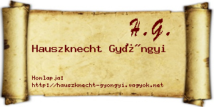 Hauszknecht Gyöngyi névjegykártya