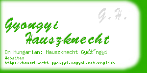gyongyi hauszknecht business card